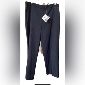 NWT Vtg Casual Corner Wool Blend Side Zip Dress Pants Black Career 16P-18P